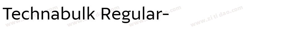Technabulk Regular字体转换